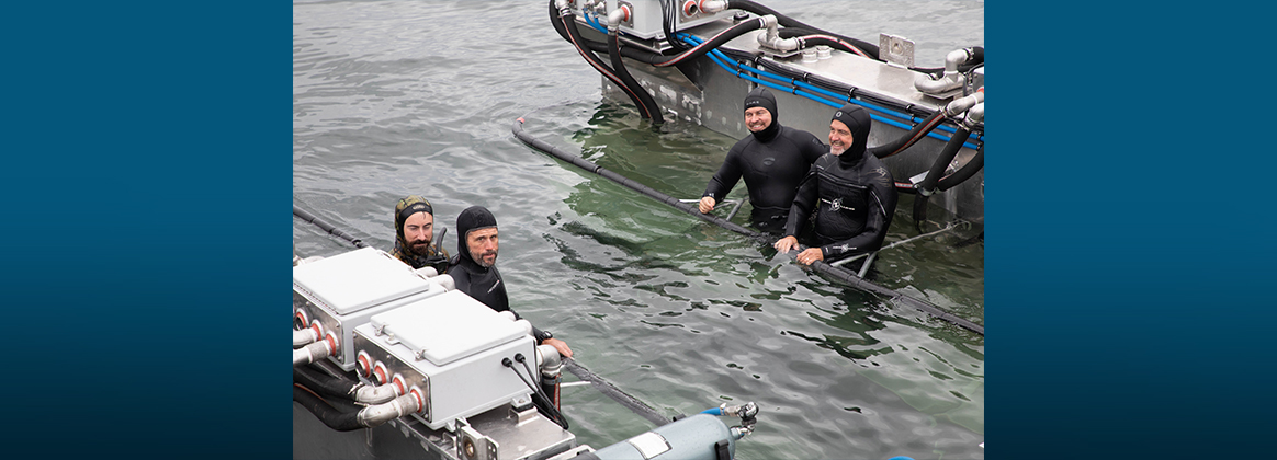 WHAT WE DO MATTERS: Division Newport’s Engineering and Diving Support Unit provided launch and recovery support for an LDUUV at the Narragansett Bay Test Facility in 2022.