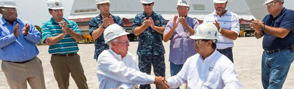 Gulfport, Mississippi - Composite Center of Excellence, Huntington Ingalls Industries' (NYSE:HII) Ingalls Shipbuilding division has delivered the composite deckhouse for the destroyer Michael Monsoor (DDG 1001) to the U.S. Navy. (Photo courtesy of HII)