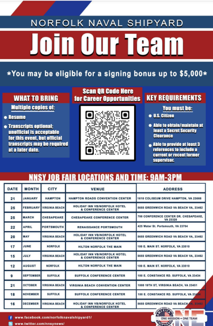 NNSY Hiring Event graphic