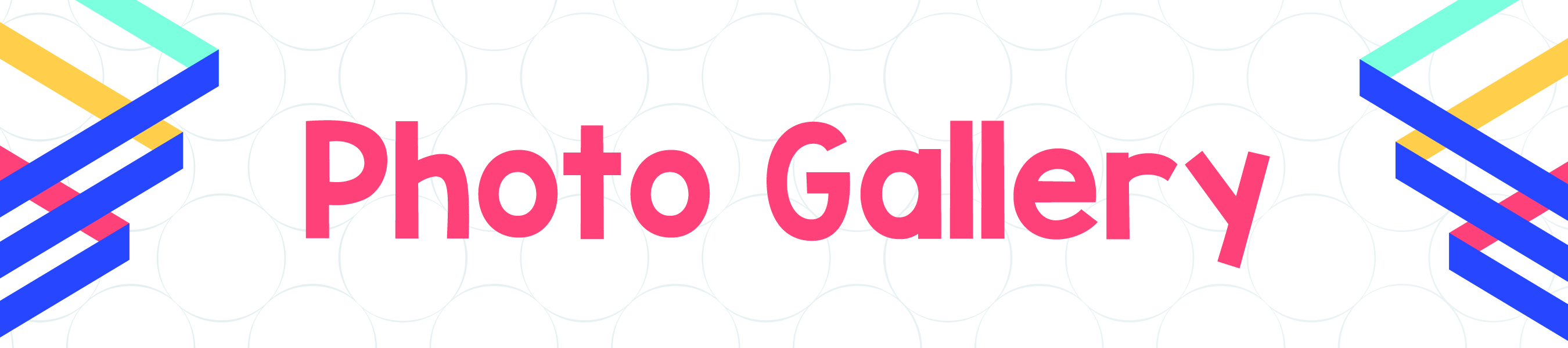 Photo gallery graphic header