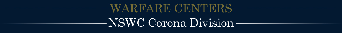 NSWC Corona Division header graphic