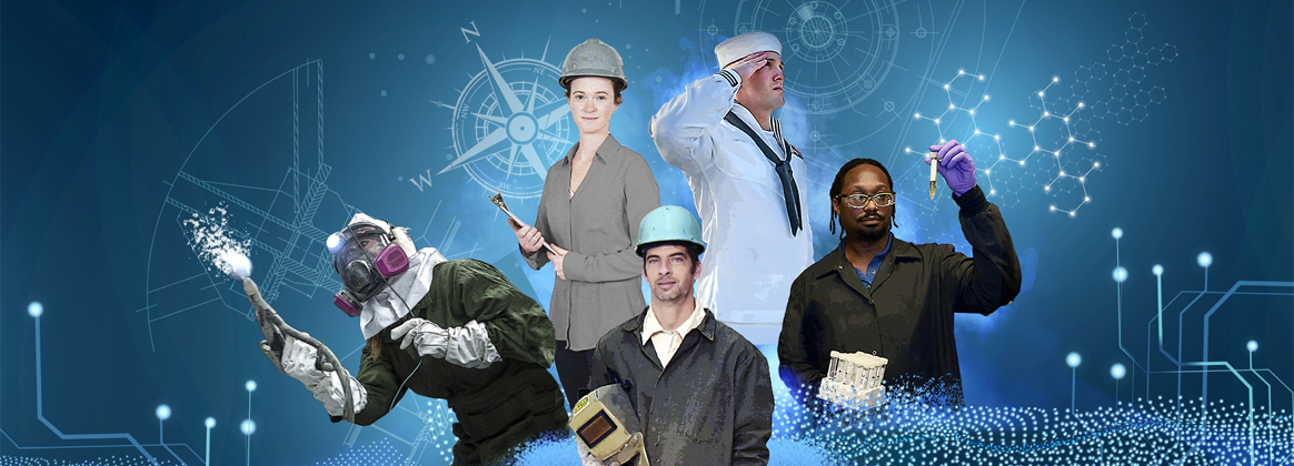 Welder, engineer, sailor, chemist, and spray painter 