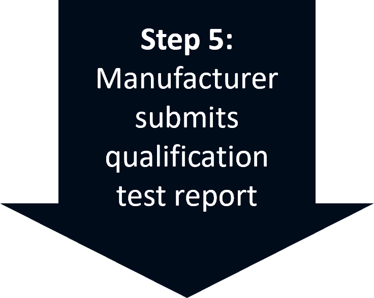 Step 5: Manufacturer submits qualification test report