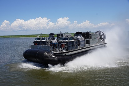 Ship to Shore Connector (SSC), Landing Craft, Air Cushion (LCAC) 100, conducts exercises in the local waterways of Louisiana. The craft is the evolutionary replacement for the existing fleet of Landing Craft Air Cushion vehicles. Ship to Shore Connector (SSC), Landing Craft, Air Cushion (LCAC) 100, conducts exercises in the local waterways of Louisiana. The craft is the evolutionary replacement for the existing fleet of Landing Craft Air Cushion vehicles.