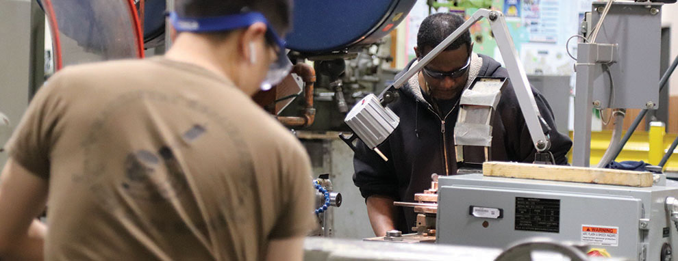 MARMC Sailors and Civilians  Clean and Prepare Lathes for Repair Work