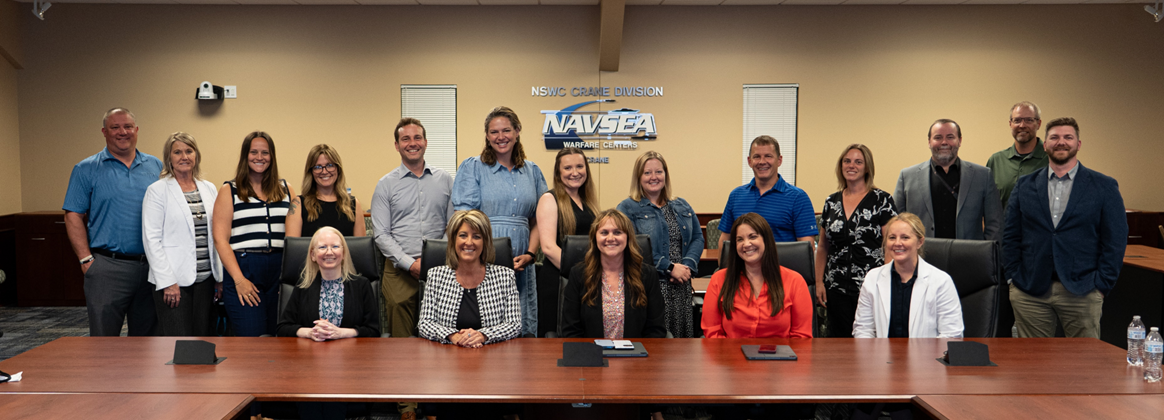 NSWC Crane command and Technology Transfer team pictured together.